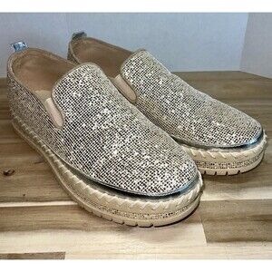 Oli Jolimall Shoes Slip On Gold Glitter & Silver Women’s Size 9